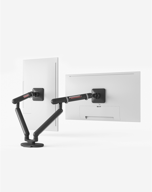 Saber Dual Arm Monitor Desk Mount Stand