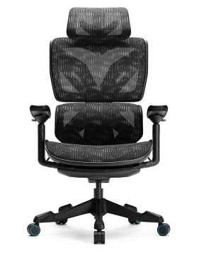Xyrion Black and Blue Frame Super Ergonomic Gaming Chair with Foot Rest 2