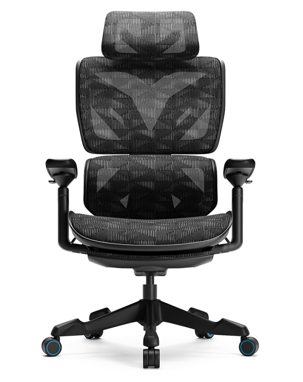 Xyrion Black and Blue Frame Super Ergonomic Gaming Chair with Foot Rest