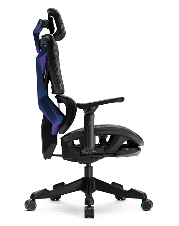 Xyrion Black Super Ergonomic Gaming Chair with Footrest