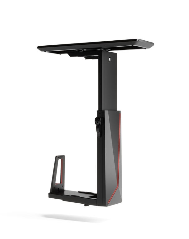 Glide X Deluxe Under Desk Gaming CPU Holder with RGB Display and Sliding Track