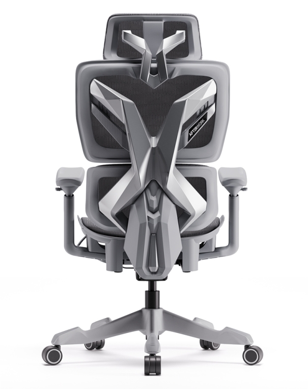 Xyrion Silver Super Ergonomic Gaming Chair with Footrest