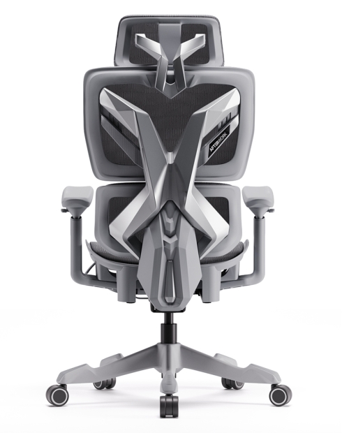 Xyrion Silver Super Ergonomic Gaming Chair with Footrest