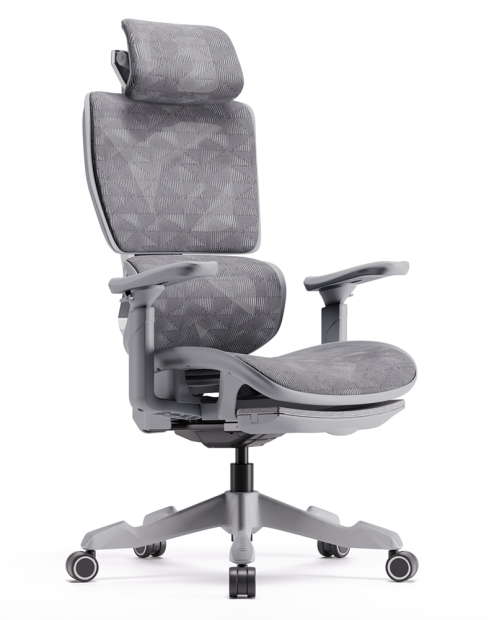 Xyrion Silver Super Ergonomic Gaming Chair with Footrest