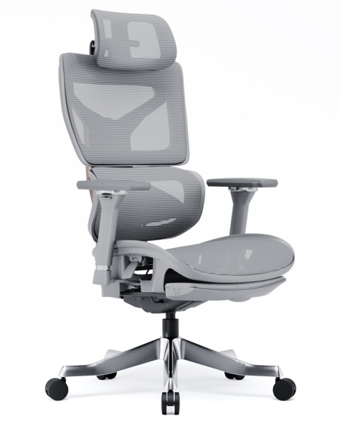 Omnix Silver Grey Super Ergonomic Gaming Chair with Foot Rest Omnix Silver Grey Super Ergonomic Gaming Chair with Foot Rest