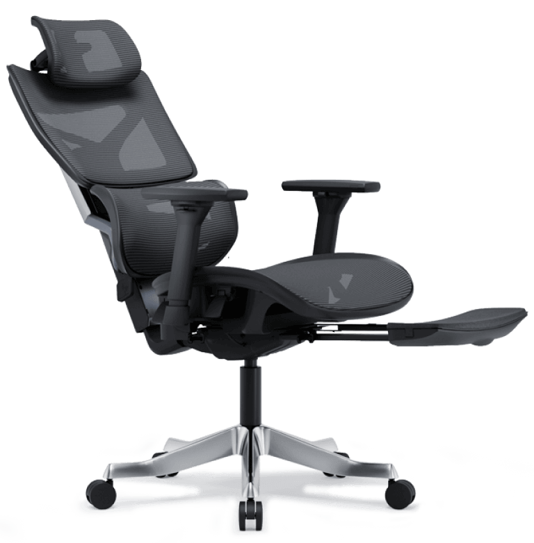 Omnix Black Super Ergonomic Gaming Chair with Foot Rest