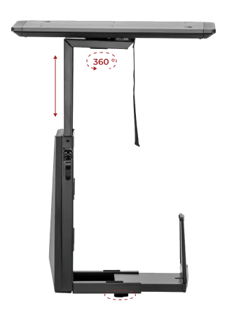 Glide X Deluxe Under Desk Gaming CPU Holder Full Adjustment