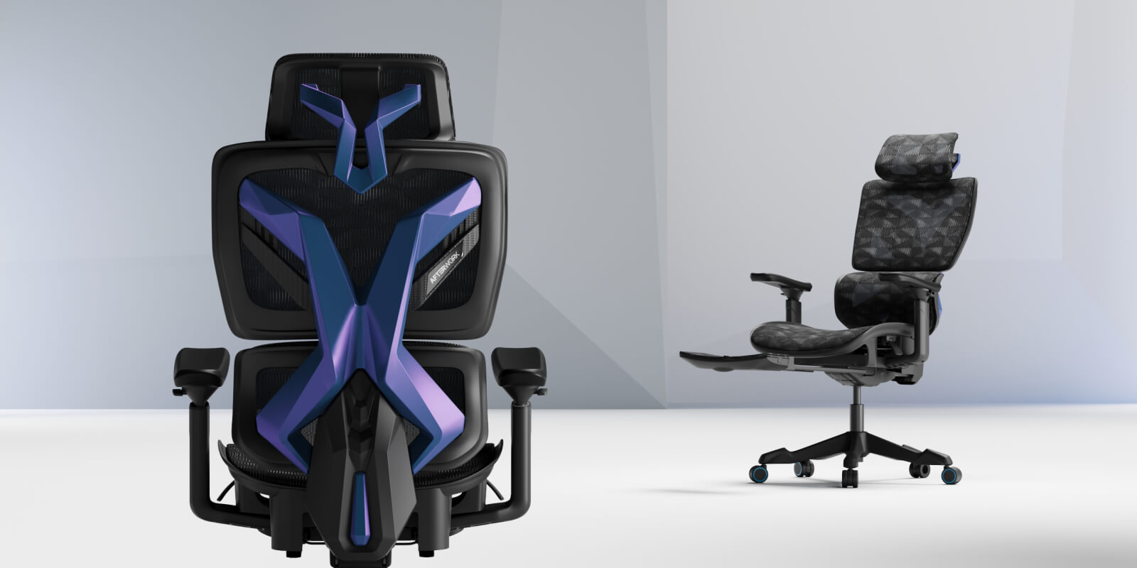 Xyrion Black Super Ergonomic Gaming Chair with Footrest